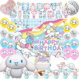 Cinnamoroll Fiesta Cumpleaños Decoracion Globos Adornos Kit