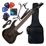 Kit Guitarra Ibanez Grg-7221 Qa Hh 7 Cordas Transparent