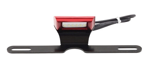 Luz De Placa 6 Led Moto Medida Universal Scrambler Vermelho