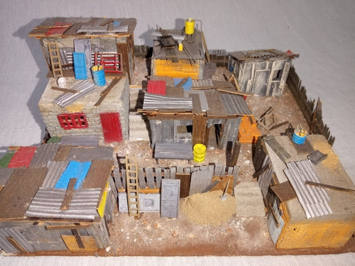 Diorama Barracos Favela Maquete Ferromodelismo Ho #1 Anjoly