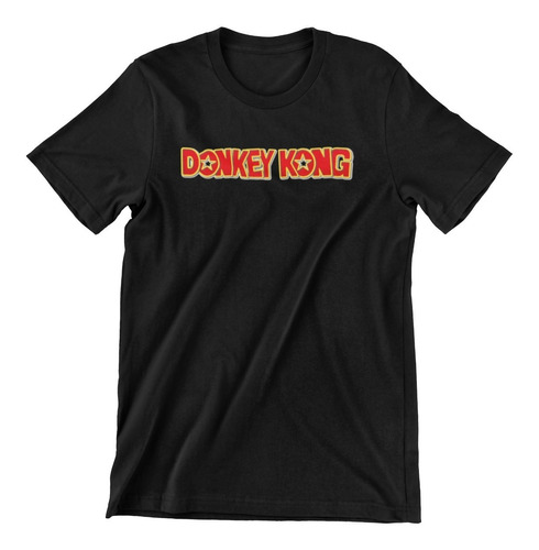 Polera - Juego - Donkey Kong Letras - 100% Algodón