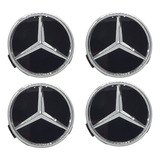 4 Centros Tapas De Rin 75mm Mercedes Benz Clase B,c,cla,gl