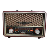 Radio Portátil Recargable Audio Fm Am Inalámbrico Retro   