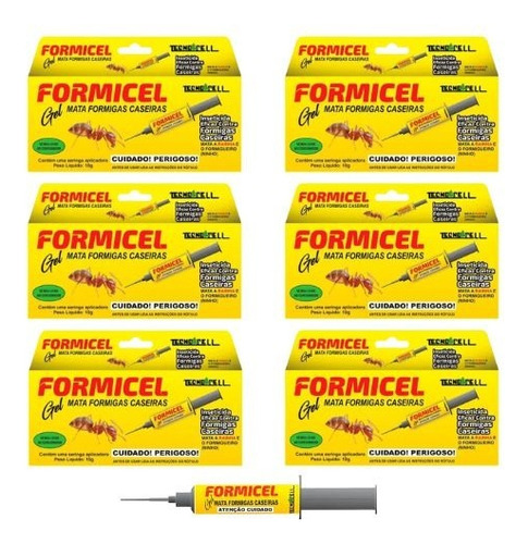 Veneno Mata Formiga Caseiras Formicel Gel 10g 6un