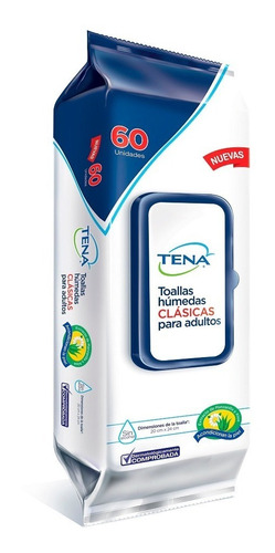 Toallas Tena Húmedas Clásicas - Unidad a $189