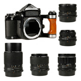 Câmera Analógica Pentax 6x7 Mlu (kit Com 5 Lentes)