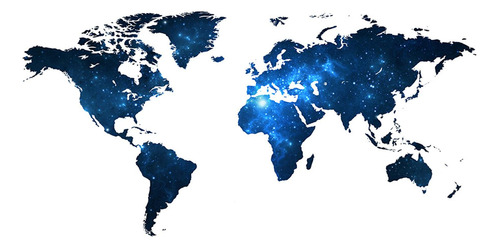 Calcomanía De Pared Con Mapa Del Mundo/pegatinas De Pared