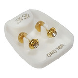 Aritos Abridores Oro 18k Facetados Chinitos Cubic Chico Bebe