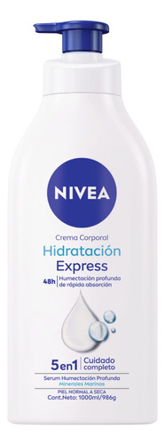Nivea Crema Corporal Hidratación Express Piel Normal 1000 Ml
