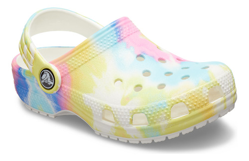 Zueco Crocs Classic Tie Dye Graphic Niño Td White/multicolor