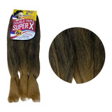 Apliques De Cabelo Sintético Zhang Hair Estilo Entrelace, Castanho Medio/mel De 126cm - 6 Mechas Por Pacote