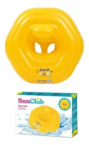 Salvavidas Inflable Bebés, C/asiento, Pileta Sun Club, 12885 Color Amarillo