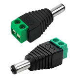 100x Conector Plug P4 Macho Com Borne P/ Cftv Câmera Fonte