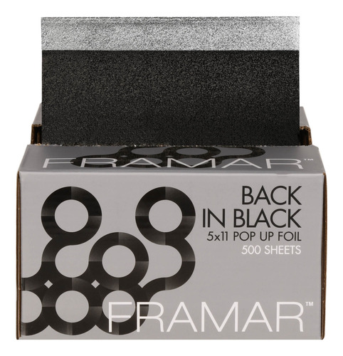 Papel Aluminio 5x11 Back In Black 500 Hojas Texturizadas