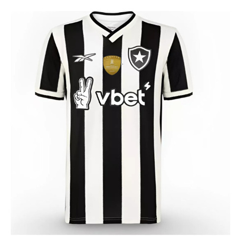 Camisa Botafogo 24/25 Com Patch Campeão E Patrocínio Novo
