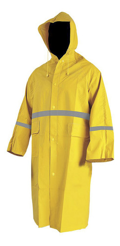 Impermeable Gabardina Larga Capucha Amarillo R Lica Gil -gde