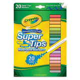 Crayola 588106 Super Tips Marcadores Lavables, Surtidos, 20/