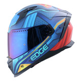  Casco Mavel Superman Abatible Cheko Edge Azul Mate Cer