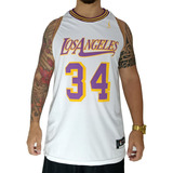 Regata Basquete M10 Classic Los Angeles 34 Branco