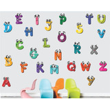 Adesivo Decorativo Alfabeto Animado - Adesivo Infantil Kids
