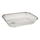 Cesto Inox  Multiuso Fruteira Escorredor 37x27cm Mimo Style 