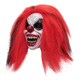 Máscara Payaso Reddish Cabello Rojo Halloween Terror 26838 Color Blanco/rojo