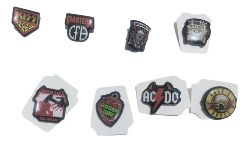 Boton Pin Broche Bandas De Rock Y Metal Acdc Metalica Iron M