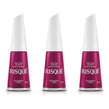 Kit Esmaltes Risque Leo Mandou Flores Hipoalergenico Atacado