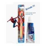 Escova Dental Infantil Oral B-stages Homem Aranha.brinde !!!