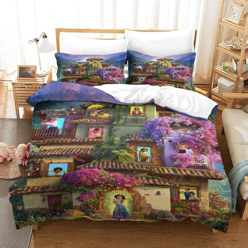 Juego De Cama De Edredón Encanto, Microfibra, Decoración, 17