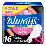 Always Toallas Higiénicas Ultrafina Nocturna 16 Un