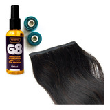 Mega Hair Fita Adesiva Castanho+removedor G8 -70cm = 2 Telas