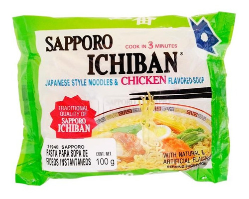 Sapporo Ichiban Japanes Sopa Noodles Sabor Pollo Ramen 100g