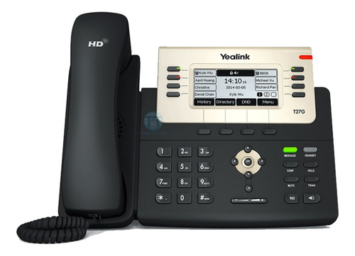 Telefono Ip Yealink T27g Poe - 6 Cuentas Sip - Hasta 6 Conso