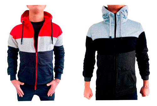 2x1 Buzo Hombre Saco Capucha Ropa.