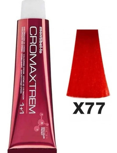 Tintura Cromatone Permanente X77 Rojo Intenso 60gr 