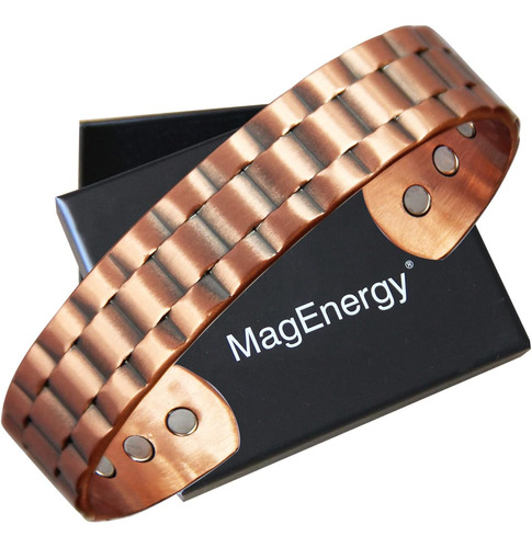 Pulsera De Cobre Magenergy Para Hombre, Brazalete Magnético 