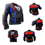 Chamarra Kov Superman Dc Comics Con Protecciones Negro Rojo