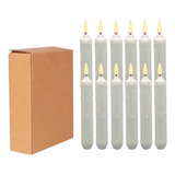 12 Velas Led Realistas, Luz De Vela, Velas Cónicas Led Con