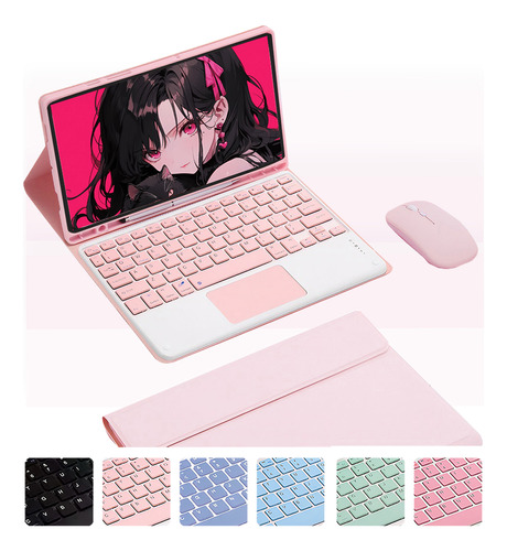 Toque Teclado + Mouse + Para Capa Para Tablet A7 T500/t505