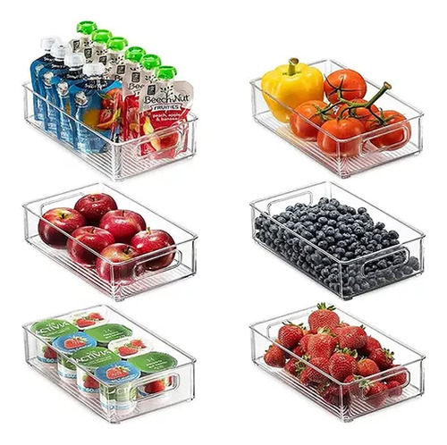 Set 6 Pcs Organizador De Refrigerador Y Despensa De Comida