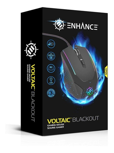Mouse Gamer Enhance Voltaic Blackout Color Negro