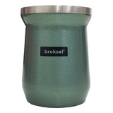 Mate Clasico De Acero Inoxidable Frio Calor Termico Broksol Color Verde