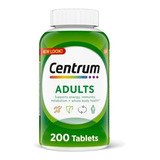 Multivitamínico Centrum Adulto 200 Cápsulas Importado Eua