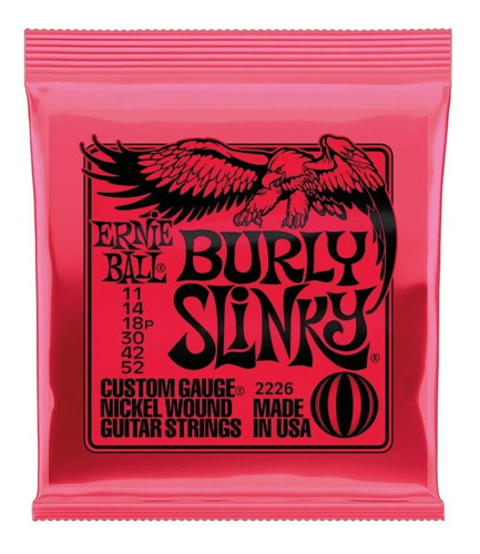 Encordoamento Ernie Ball Guitarra Burly Slinky 011 Custom