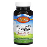 Carlson Labs Enzimas Digestivas Naturales, 100 Tabletas Sabor Sin Sabor