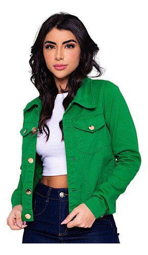 Jaqueta Feminina Verde E Colorida | Jeans | Brim | Denim