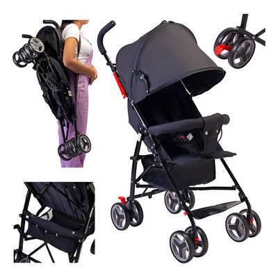 Star Kids Carriola De Bastón Andrómeda Reclinable Color Negro\u002FNegra | Meses sin interés
