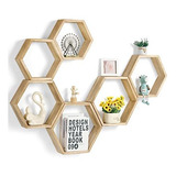 Estantes Hexagonales De Madera Para Decoración Del Hogar