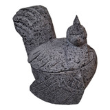 Molcajete Piedra Volcánica En Forma De Gallina Artesanal  